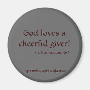 God houdt van een vrolijke giver magneet