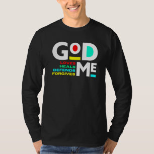 God houdt van hellingen verdedigt Christelijke Man T-shirt