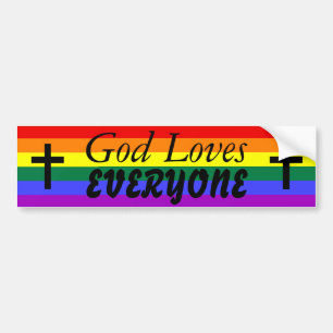 God houdt van iedereen bumpersticker