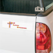 God houdt van iedereen Bumpersticker (Op Truck)