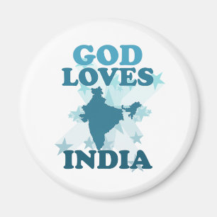 God houdt van India Magneet