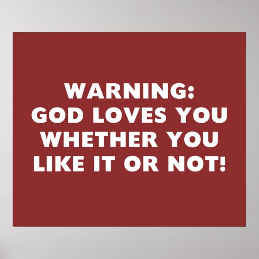 God houdt van je of je het leuk vindt of niet poster (Voorkant)