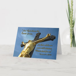God houdt van je Romeinen 5:7-8 Bijbelvers Kaart