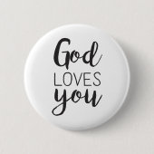 God houdt van je ronde button 5,7 cm (Voorkant)