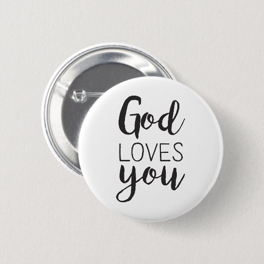 God houdt van je ronde button 5,7 cm (Voorkant /achterkant)