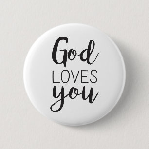 God houdt van je ronde button 5,7 cm
