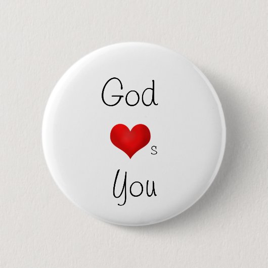 God houdt van je ronde button 5,7 cm (Voorkant)
