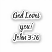 God houdt van je! sticker (Voorkant)