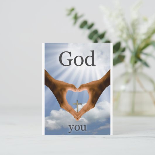 God houdt van jou briefkaart (Staand voorkant)