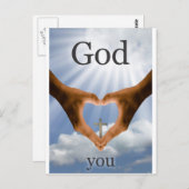 God houdt van jou briefkaart (Voorkant / Achterkant)