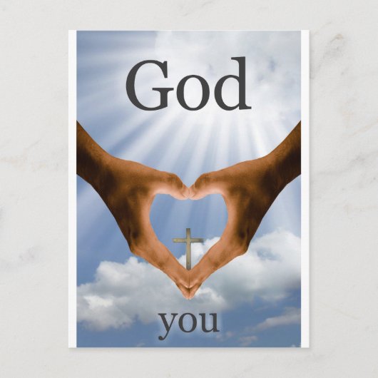 God houdt van jou briefkaart (Voorkant)