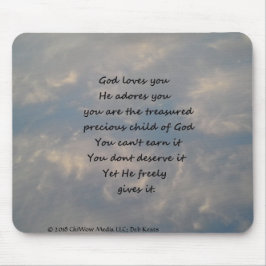 God houdt van jou muismat