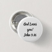 God houdt van jou! ronde button 3,2 cm (Voorkant /achterkant)