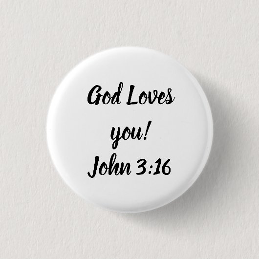 God houdt van jou! ronde button 3,2 cm (Voorkant)