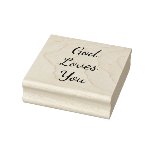 God houdt van jou 	rubberstempel (Stempel)