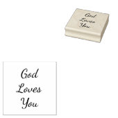 God houdt van jou 	rubberstempel (Gestempeld)