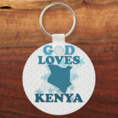God houdt van Kenia Sleutelhanger (Voorkant)
