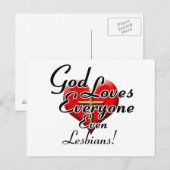 God houdt van Lesbianen! Briefkaart (Voorkant / Achterkant)