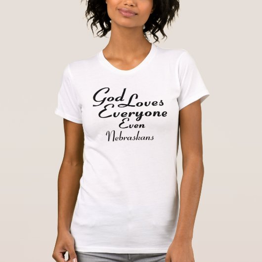 God houdt van Nebraskans T-shirt (Voorkant)