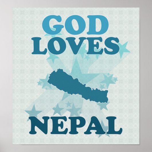 God houdt van Nepal Poster (Voorkant)