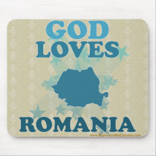 God houdt van Roemenië Muismat