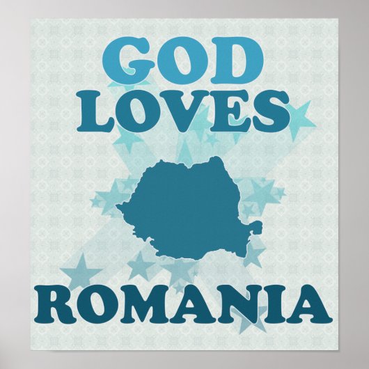 God houdt van Roemenië Poster (Voorkant)