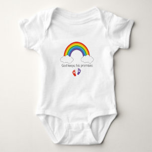 God houdt zich aan zijn beloften dat Rainbow baby Romper