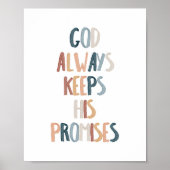 God houdt zijn beloften altijd poster (Voorkant)
