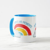 God houdt zijn beloften Christelijke koffie mok (Voorkant links)