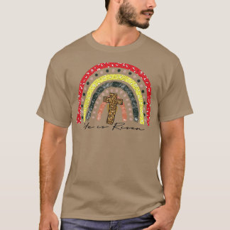 God houdt zijn beloften in Rainbow Leopard print C T-shirt
