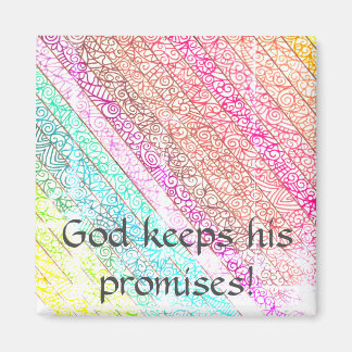 "God houdt zijn beloften waar!" Rainbow Magnet Magneet