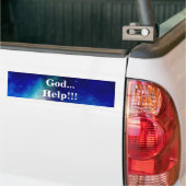 GOD, HULP BUMPERSTICKER (Op Truck)