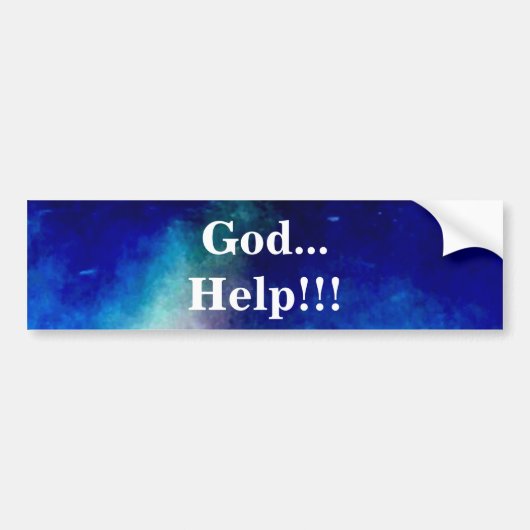 GOD, HULP BUMPERSTICKER (Voorkant)