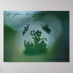 God in alles zien poster