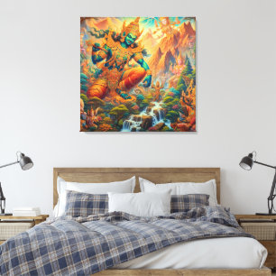 God in de Hemelse Vallei Canvas Afdruk