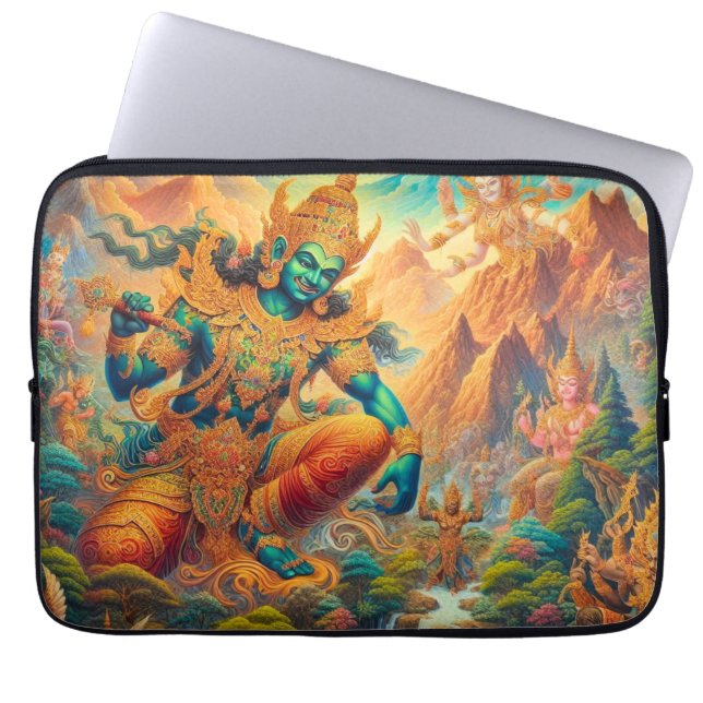 God in de Hemelse Vallei Laptop Sleeve (Voorkant)