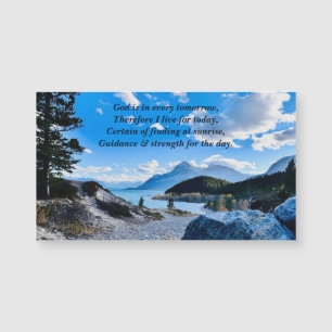God in Elke Morgen Quote Bergen Foto Magneet