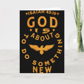 God Is About To Do Soing New Isaiah 4319 Kaart (Voorkant)