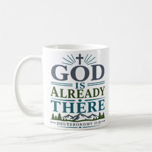 God Is Al Daar Moderne Christelijke Spreuk Koffiemok