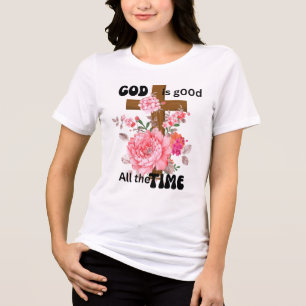 God is altijd goed christelijke spreuk Tri-Blend shirt