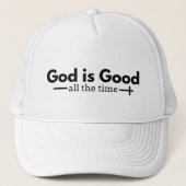 "God is altijd goed" Christelijke Trucker Hat Trucker Pet (Voorkant)