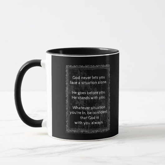 God is altijd met U bent nooit alleen Mok (Links)