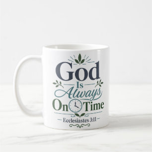 God Is Altijd Op Tijd Dagelijkse Devotionele Quote Koffiemok