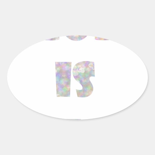 god is bae ovale sticker (Voorkant)