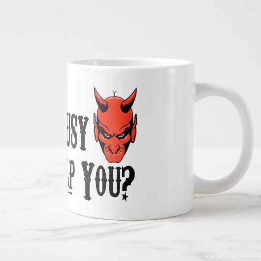 God is Bezig. Kan ik je helpen? Extra Grote Mok (Rechts)