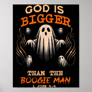 God Is Bigger Griezelig Seizoen Christelijk Grappi Poster