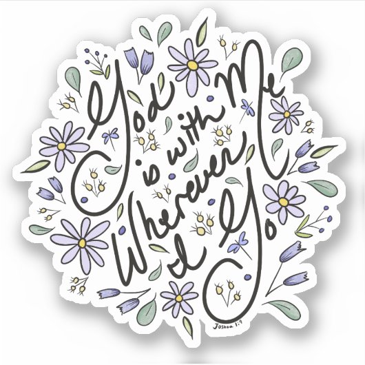 God is bij mij Sticker (Voorkant)