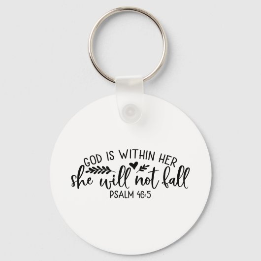 God is binnen haar dat ze niet zal Herfsten Sleutelhanger (Voorkant)