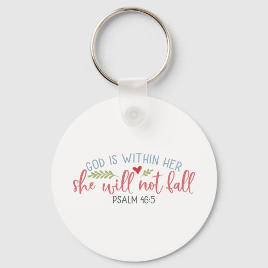 God is binnen haar dat ze niet zal Herfsten Sleutelhanger (Voorkant)