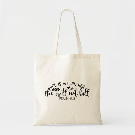 God is binnen haar dat ze niet zal Herfsten Tote Bag (Voorkant)